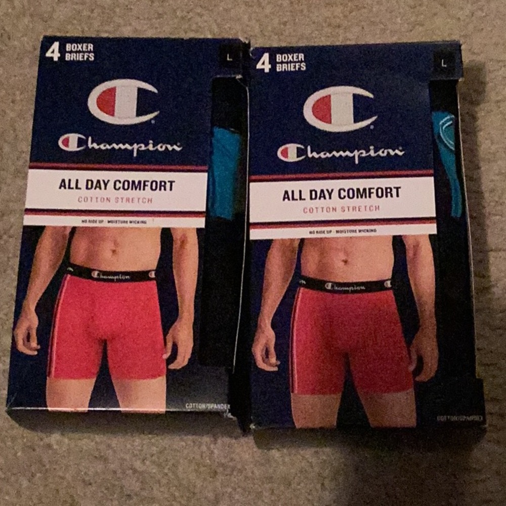 Champion 4-pack Boxer Briefs-2 packs for total of 8 pairs